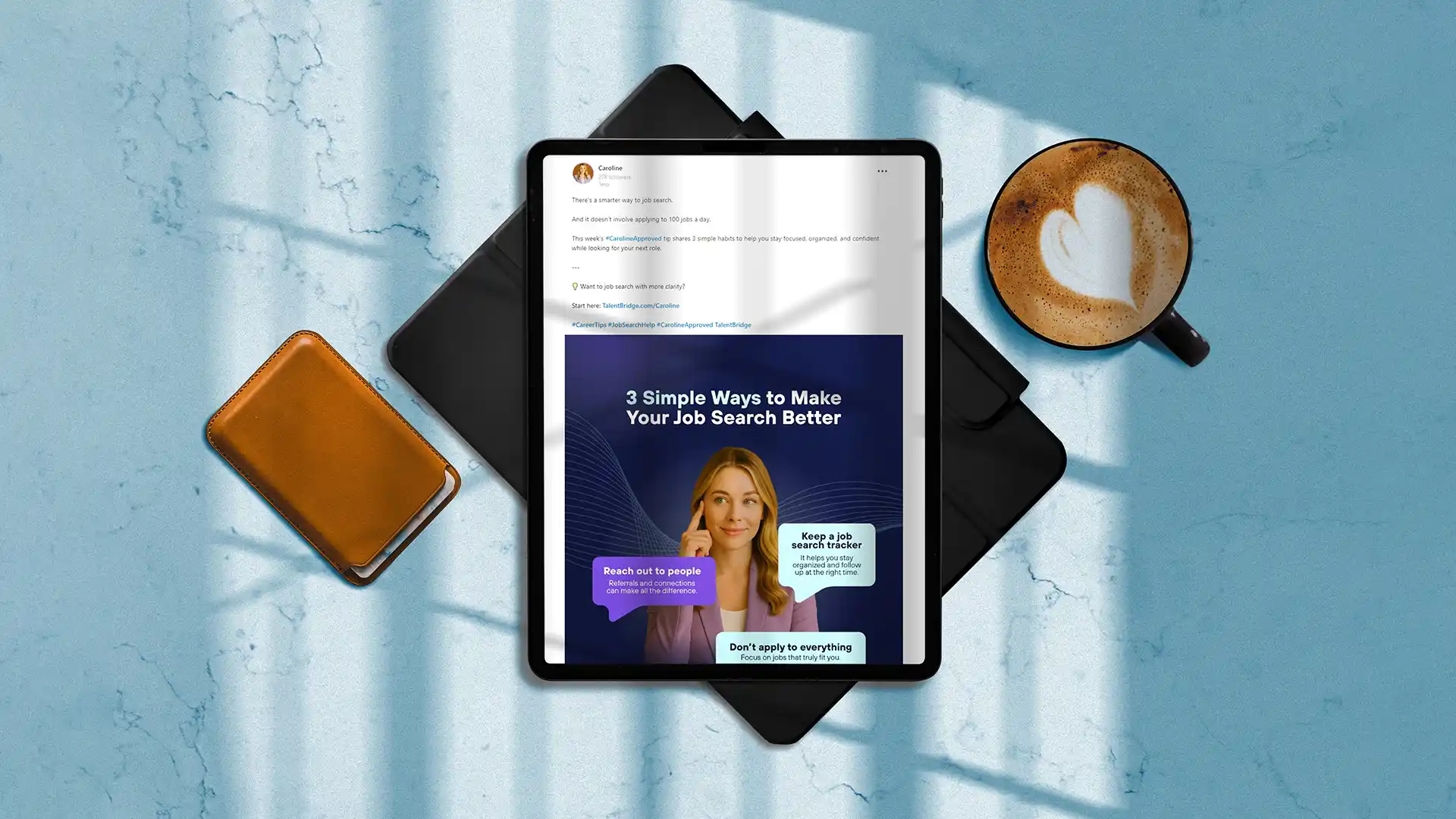 Tablet mockup for content marketing